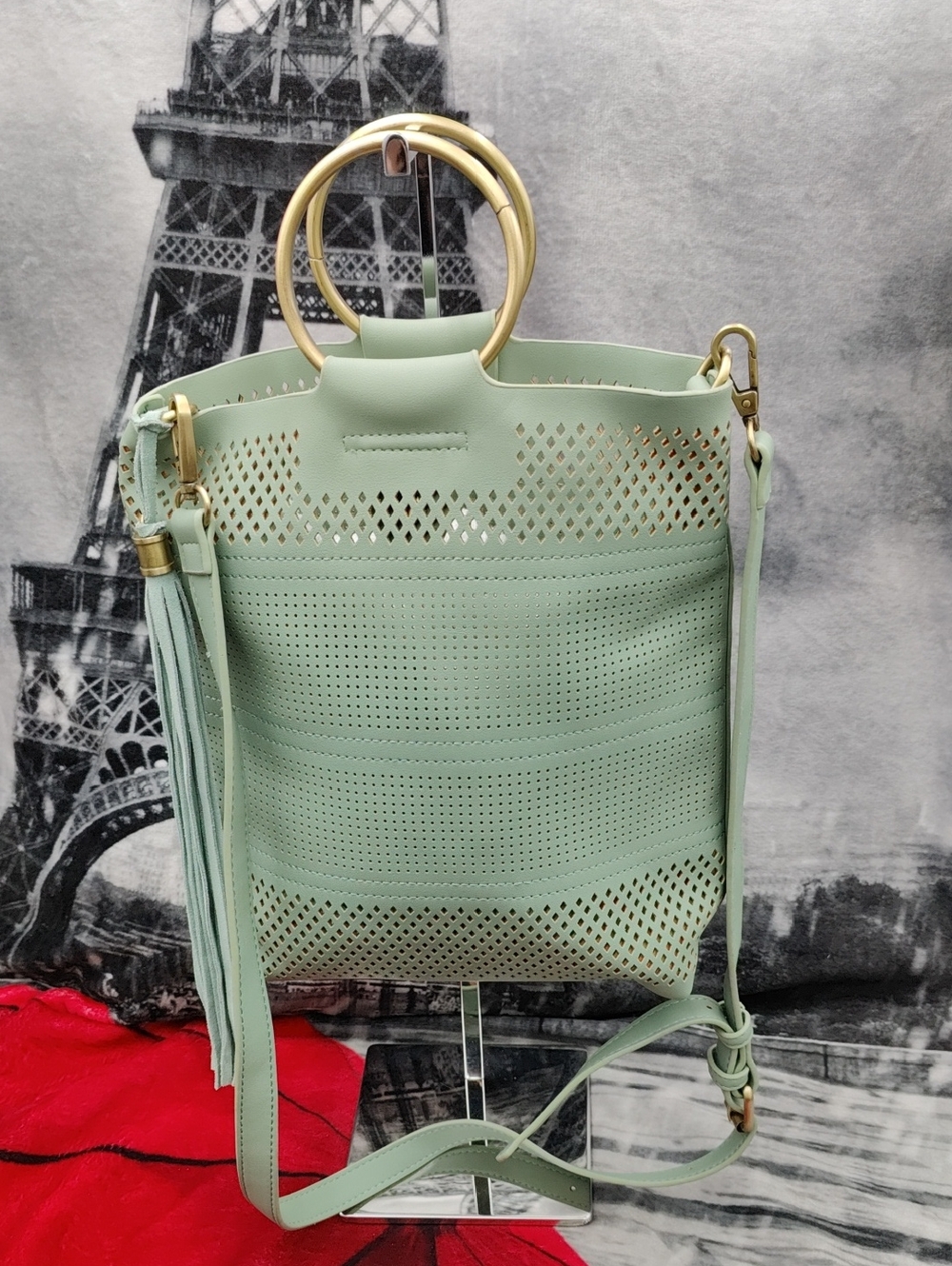 Anthropologie Sea Foam Tote